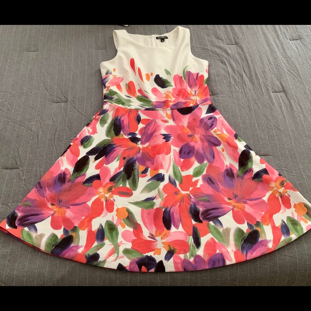 Dressbarn fit and flare colorful floral dress